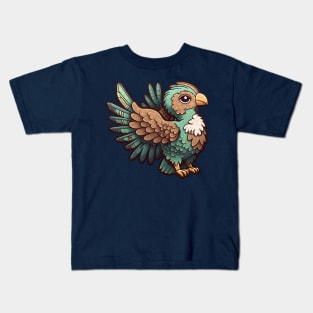 Brown and Green Archaeopteryx Kids T-Shirt